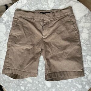 Nordstrom Tan Flat Front Shorts Casual Style